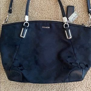 Black Coach bag with shoulder strap